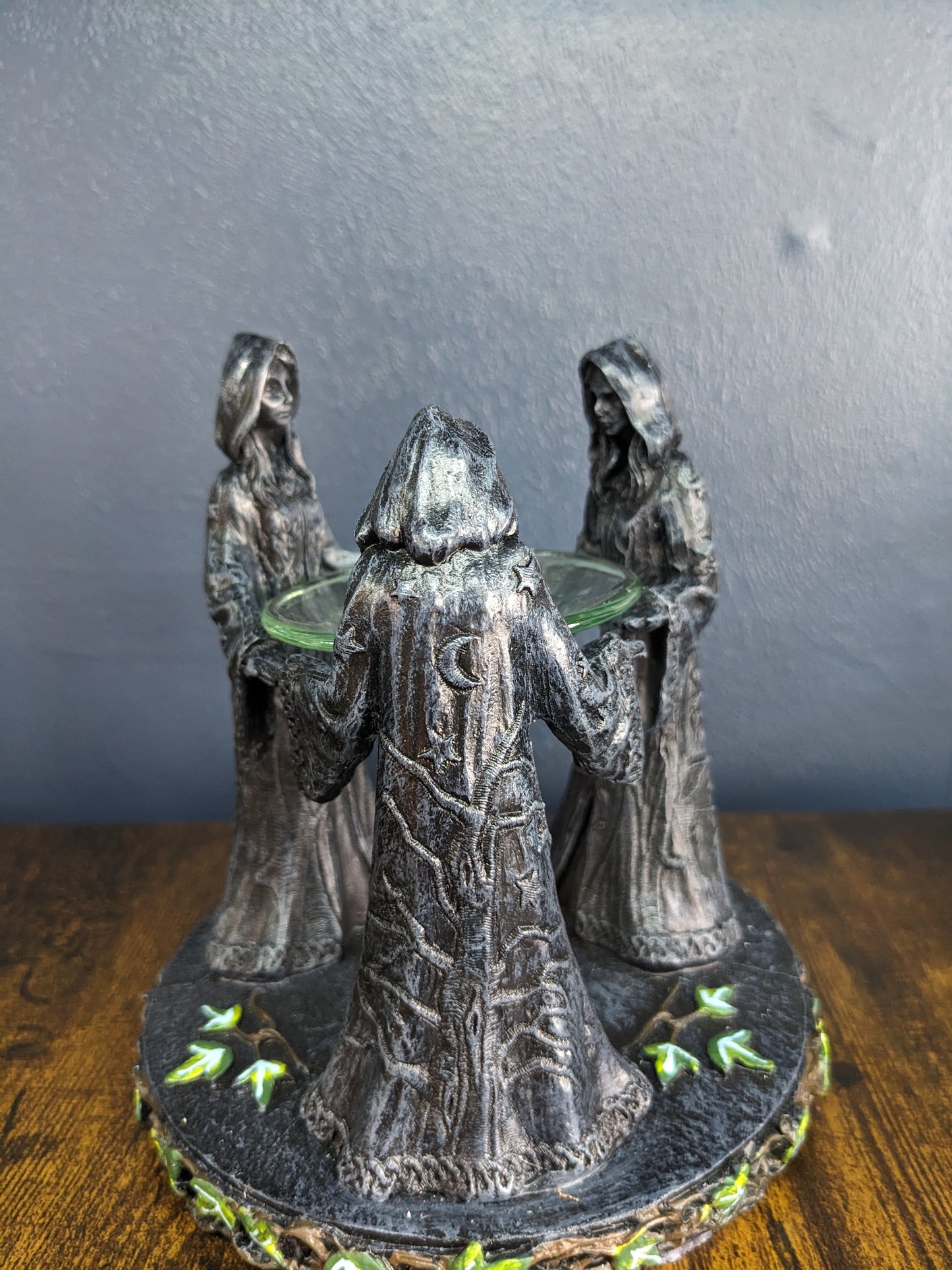 Pagan Magik Circle Triple Moon Oil Burner