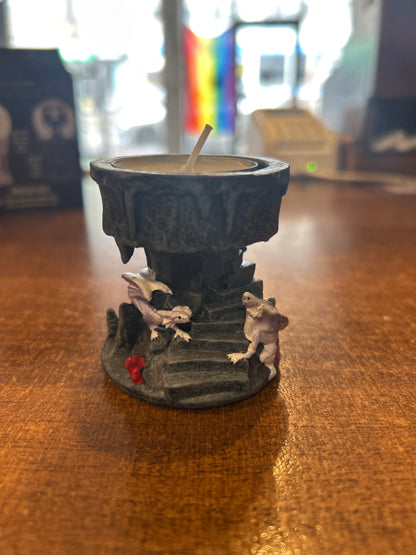 Dragon Mage tea light holder