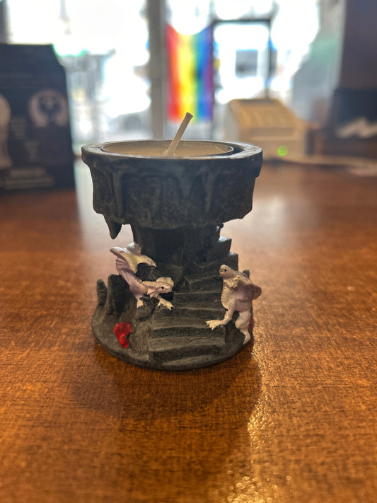 Dragon Mage tea light holder