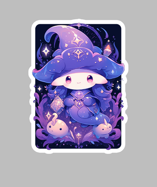 Axolotl Witch Sticker