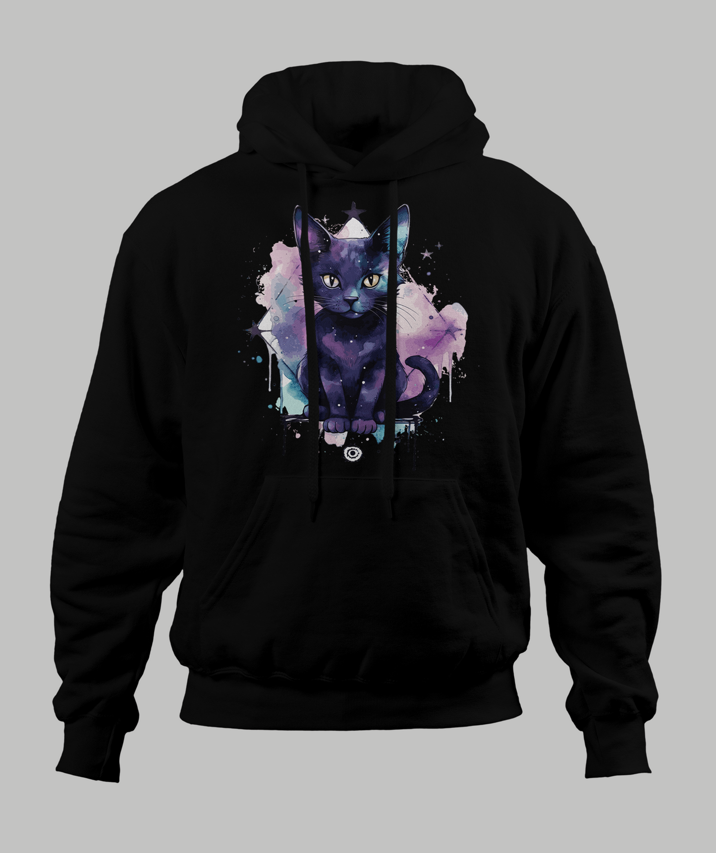 Black Pastal Cat Hoodie