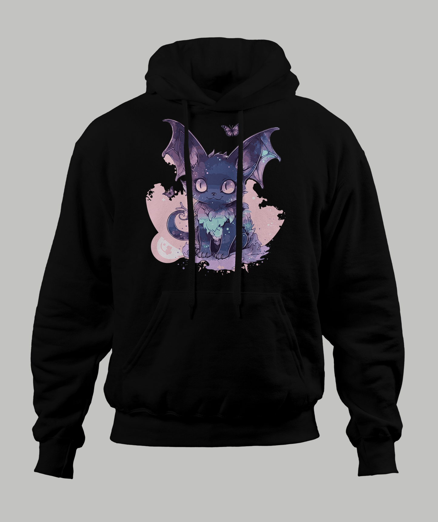 Pastal Bat Cat Hoodie