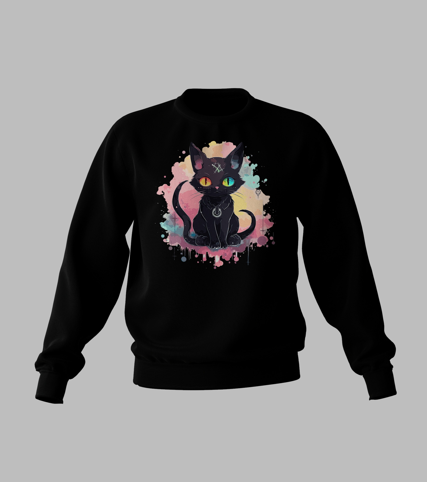 Black 2 Tail Pastal Cat Sweater