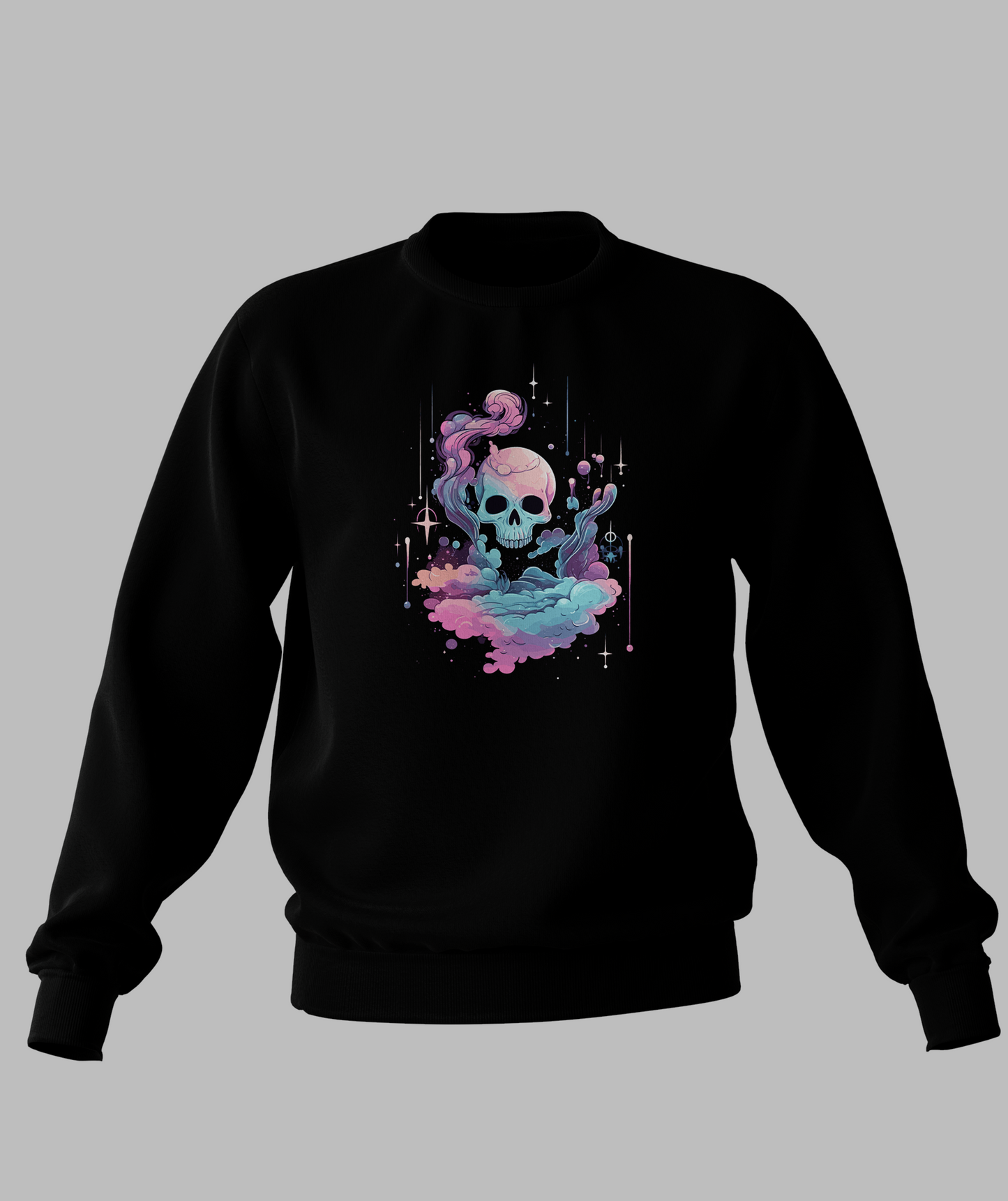 Pastal Cloudy Skull Sweater