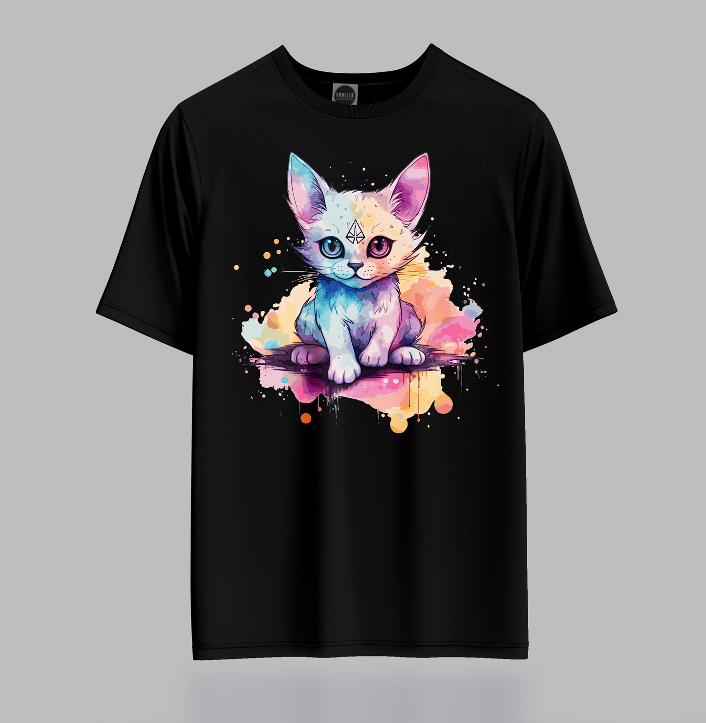 White Pastal Cat T-Shirt