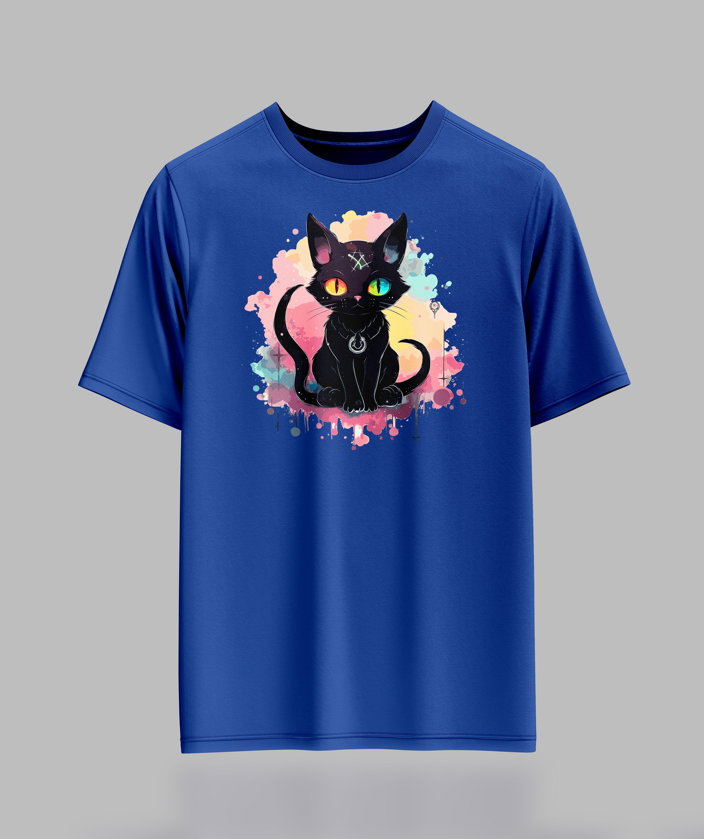 Black 2 Tail Pastal Cat T-Shirt