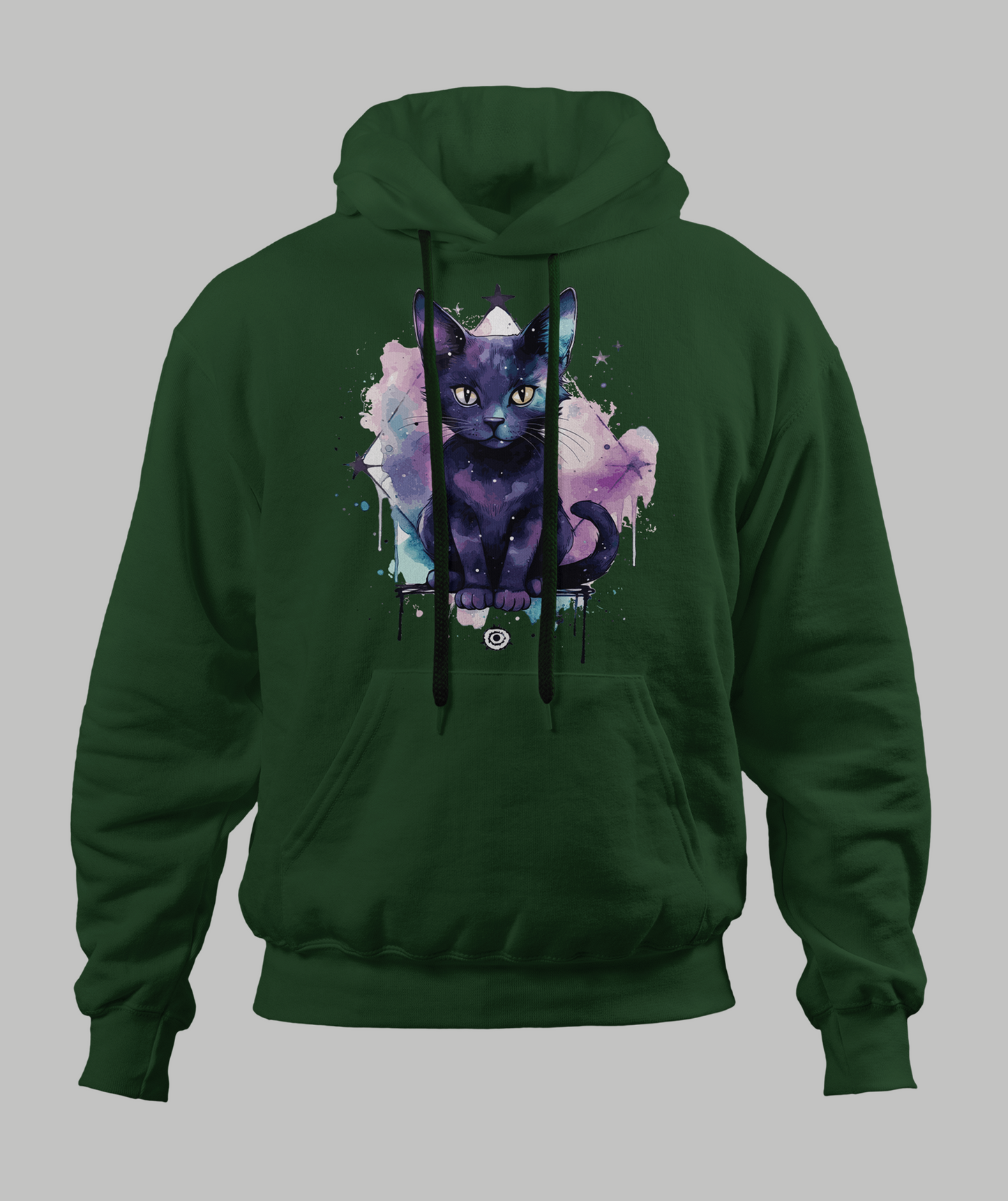 Black Pastal Cat Hoodie