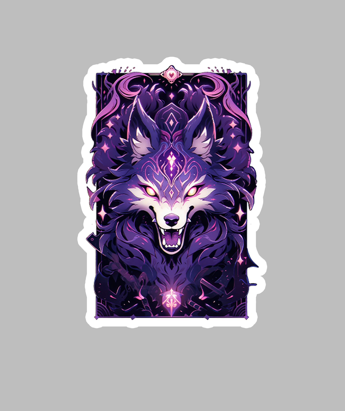 Creepy Wolf Sticker