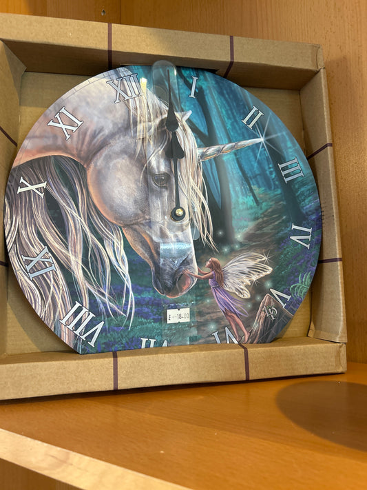 Unicorn and fairy clock