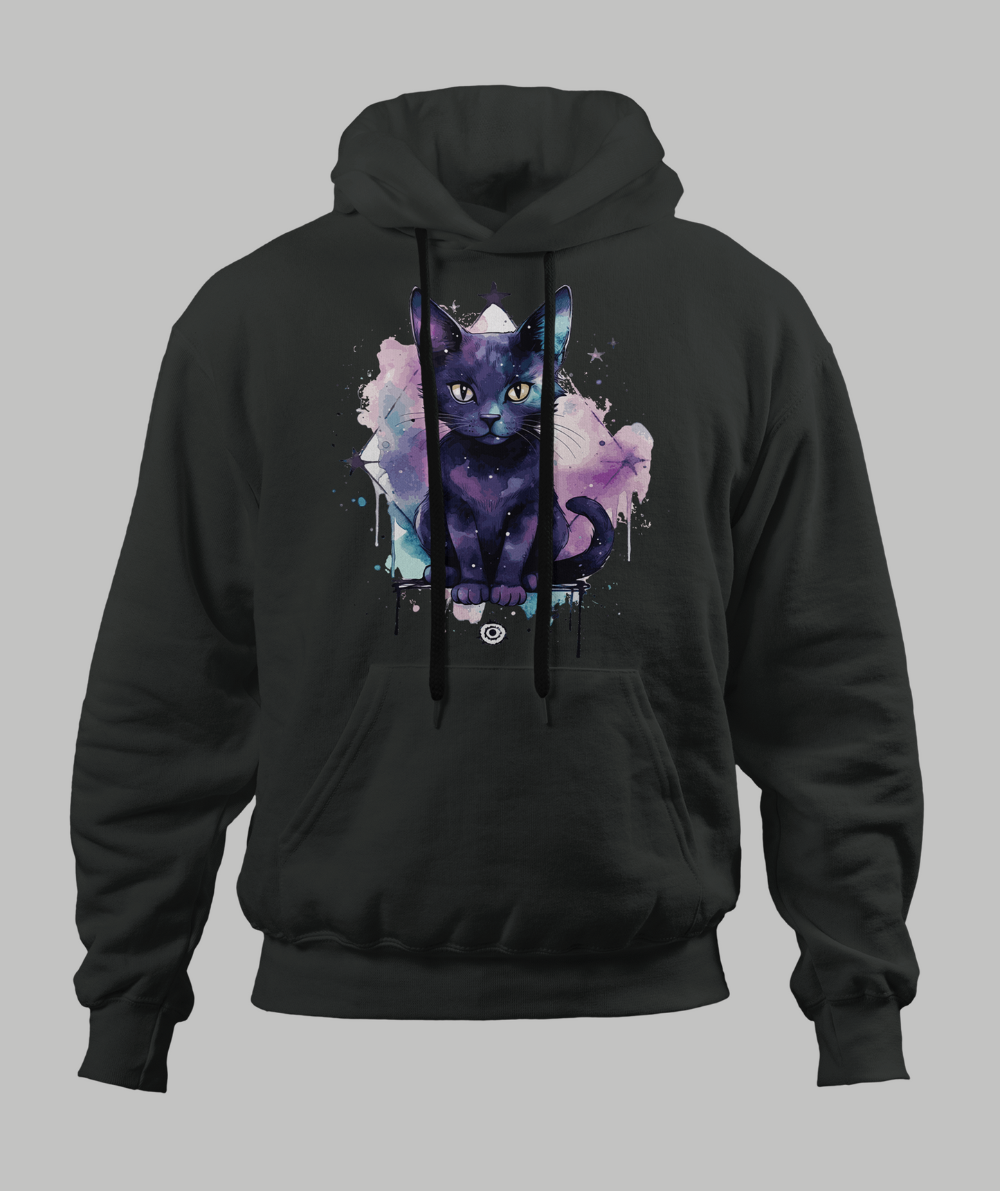 Black Pastal Cat Hoodie