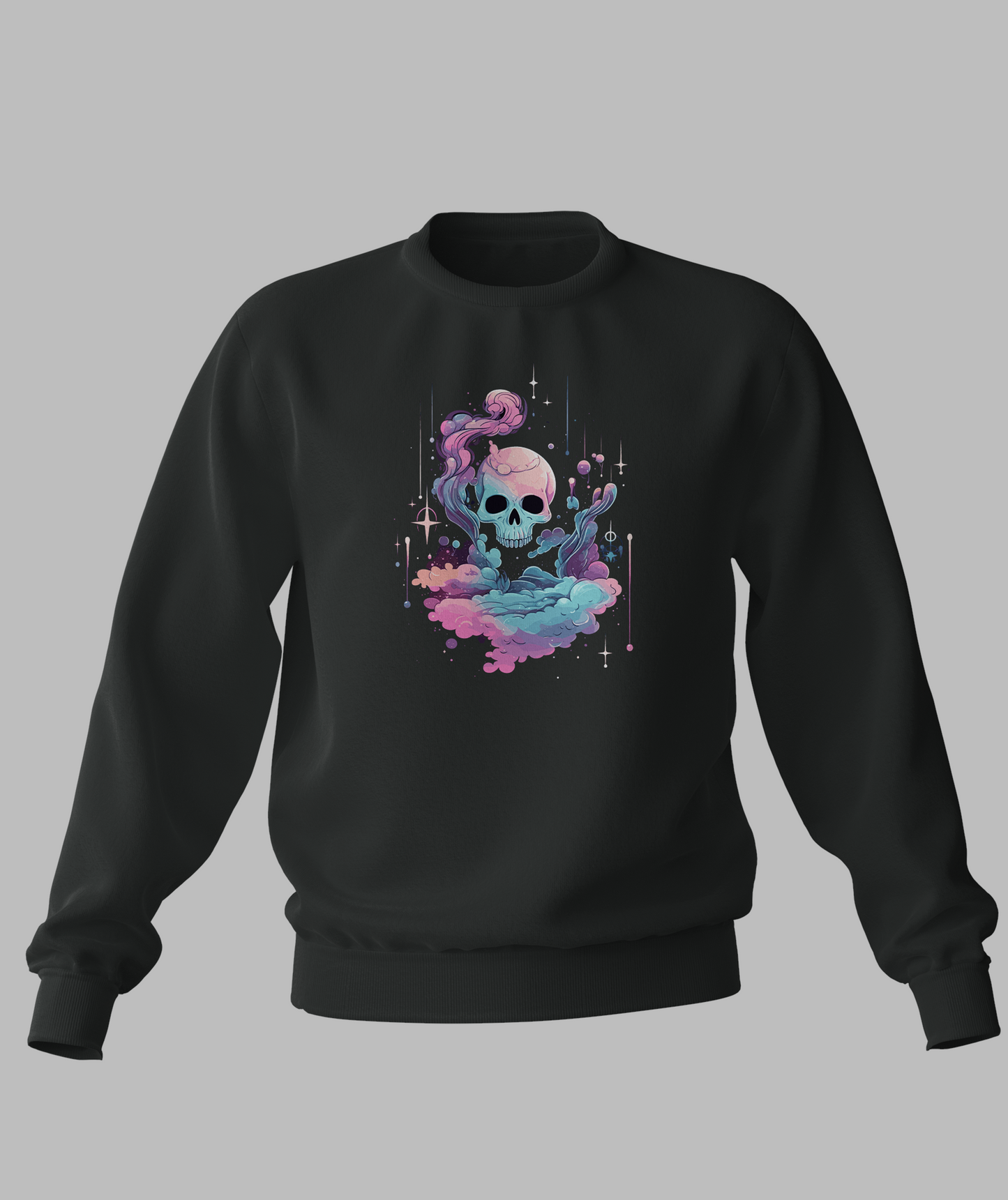 Pastal Cloudy Skull Sweater