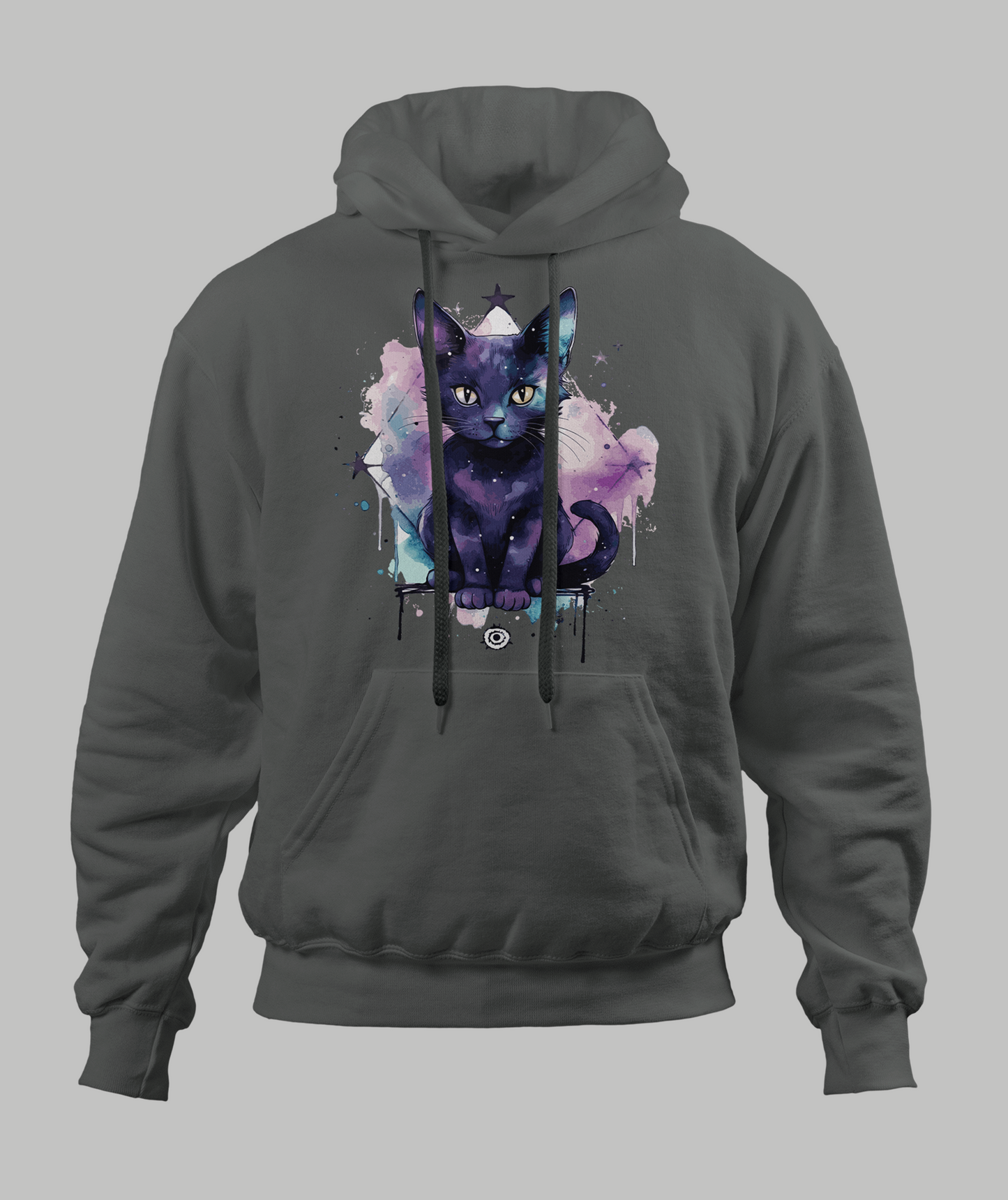 Black Pastal Cat Hoodie