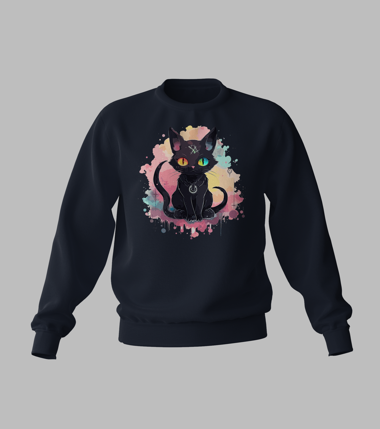 Black 2 Tail Pastal Cat Sweater