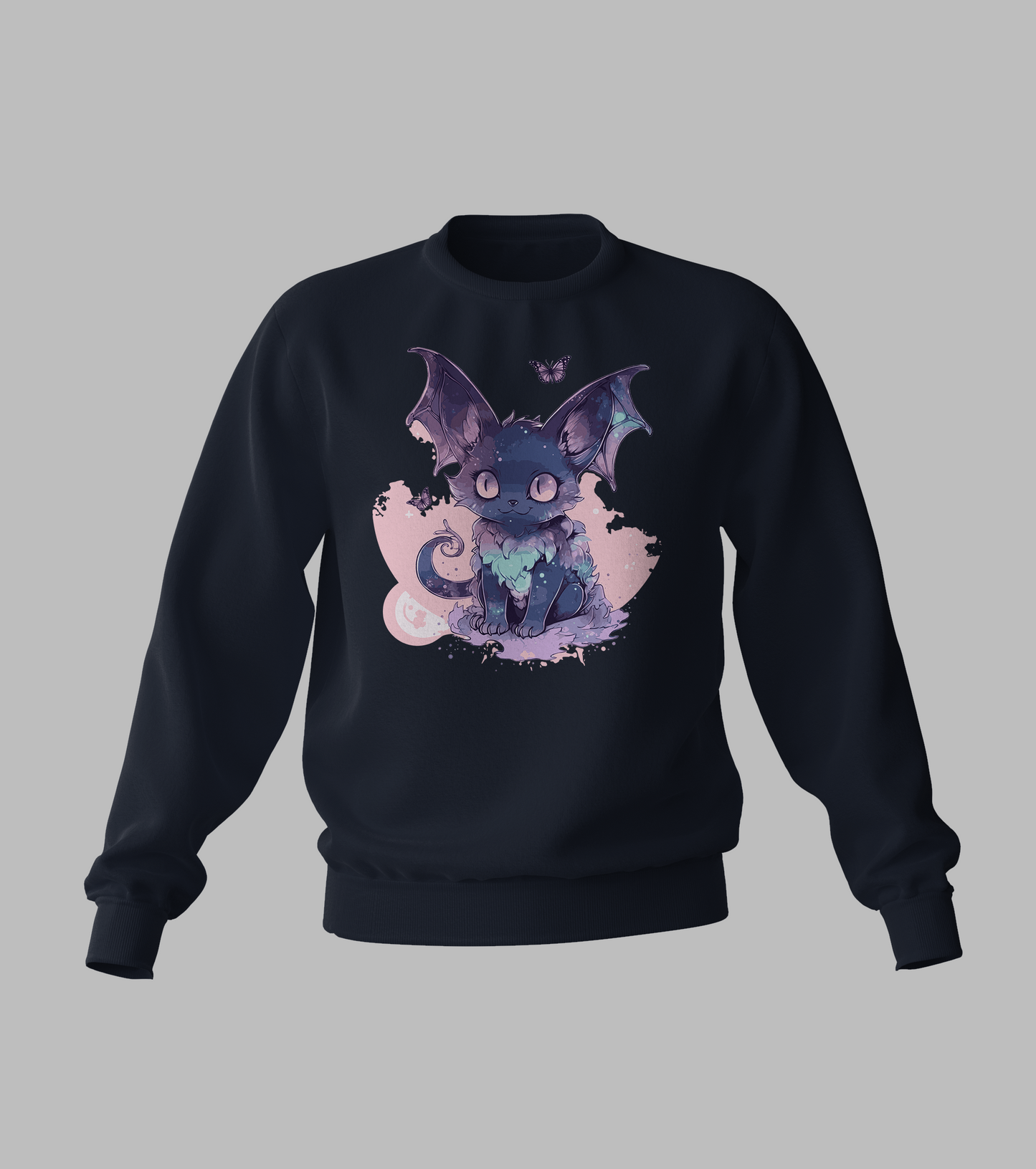 Pastal Bat Cat Sweater