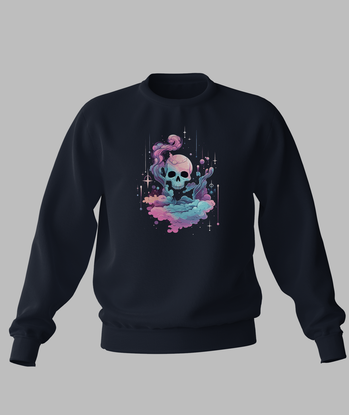 Pastal Cloudy Skull Sweater