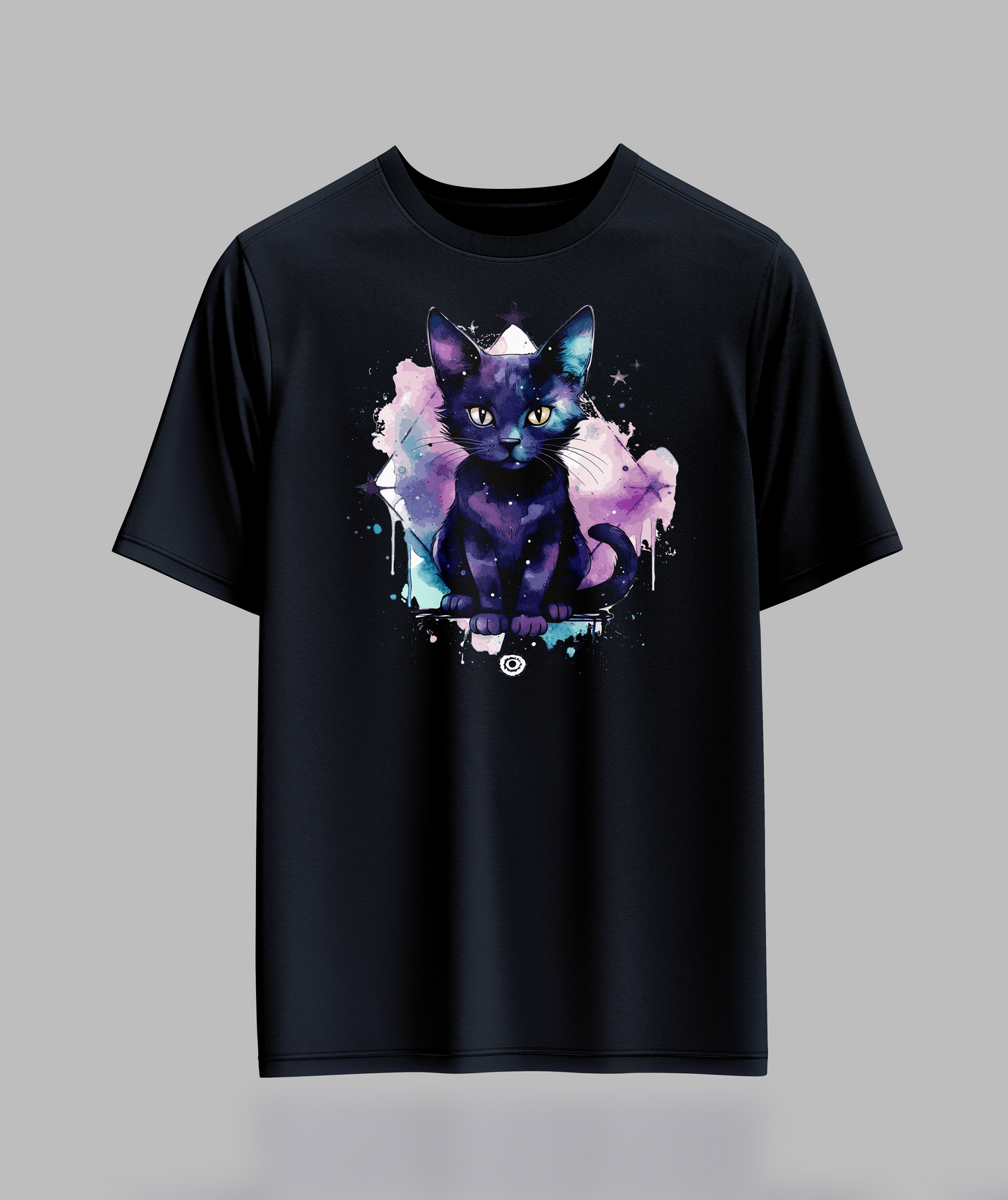 Black Pastal Cat T-Shirt