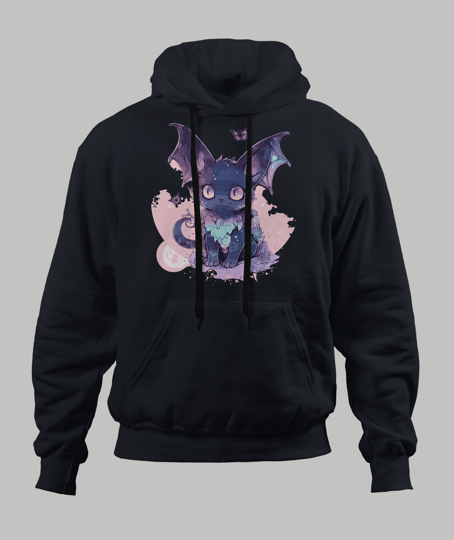 Pastal Bat Cat Hoodie