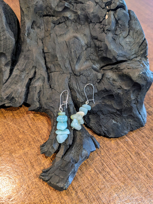 Green Adventuring Chip Drop Earrings