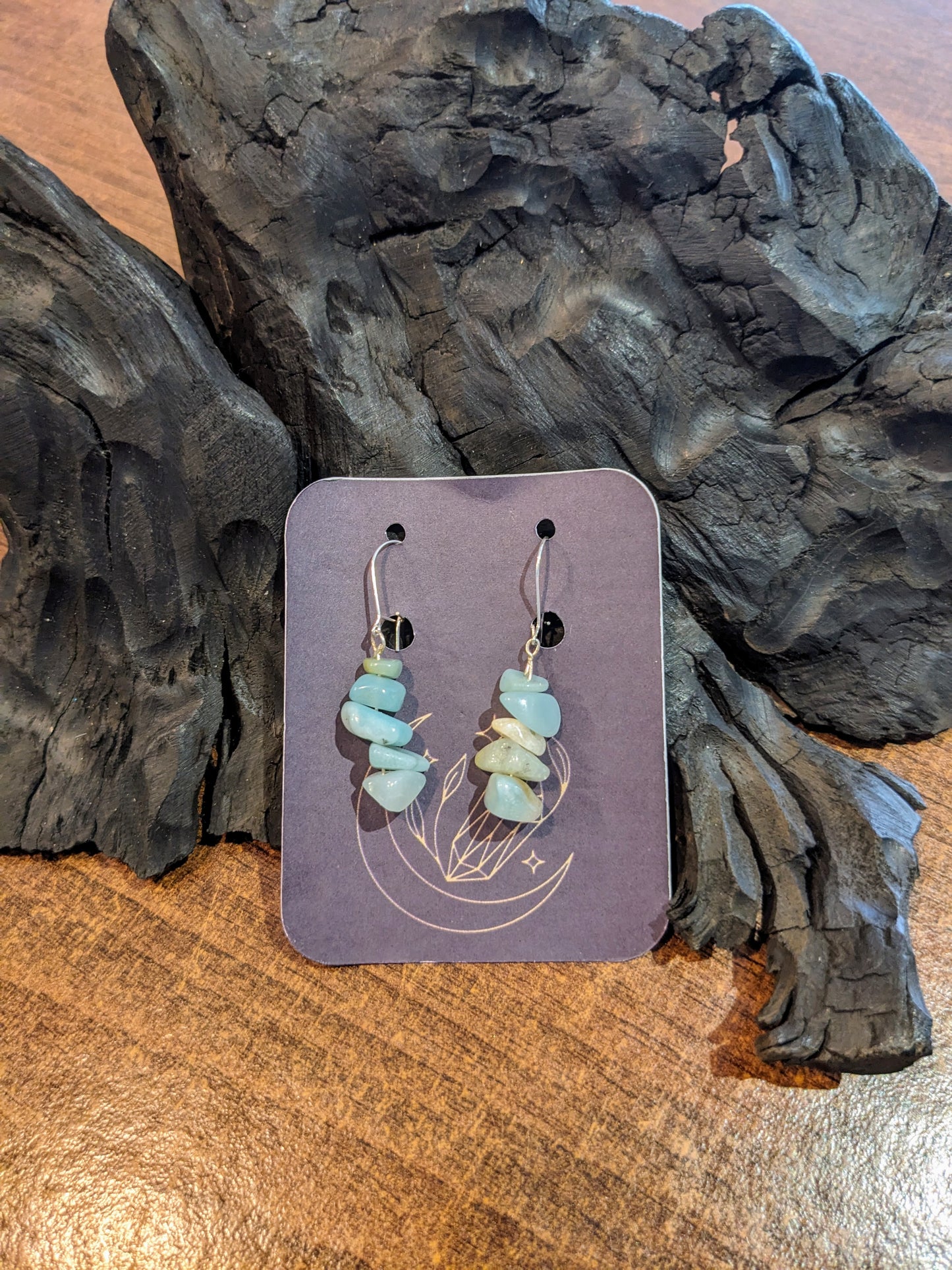 Green Adventuring Chip Drop Earrings