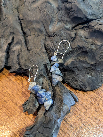 Sodalite Chip Drop Earrings