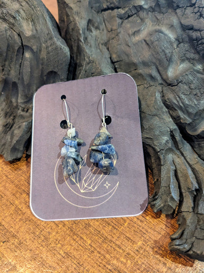 Sodalite Chip Drop Earrings