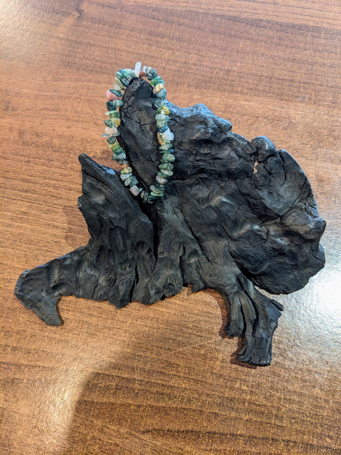 Moss Agate Chip Bracelet