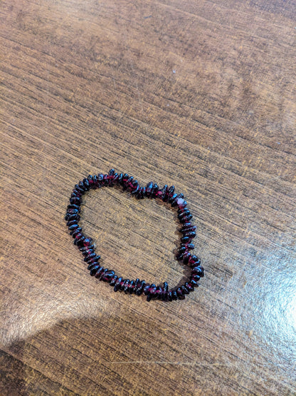 Red Garnet Chip Bracelet