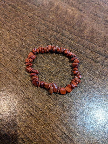 Red Jasper Chip Bracelet