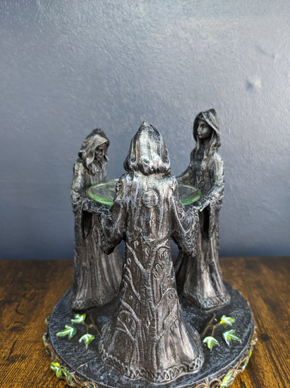 Pagan Magik Circle Triple Moon Oil Burner