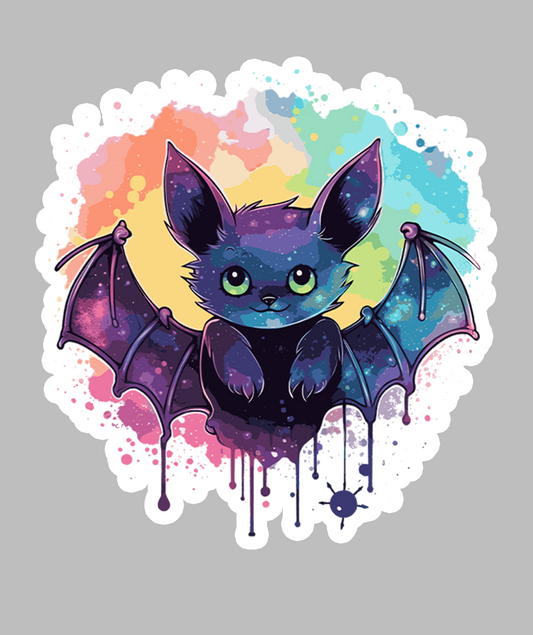 Pastal Bat Sticker