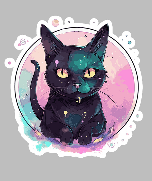 Pastal Orb Cat Sticker