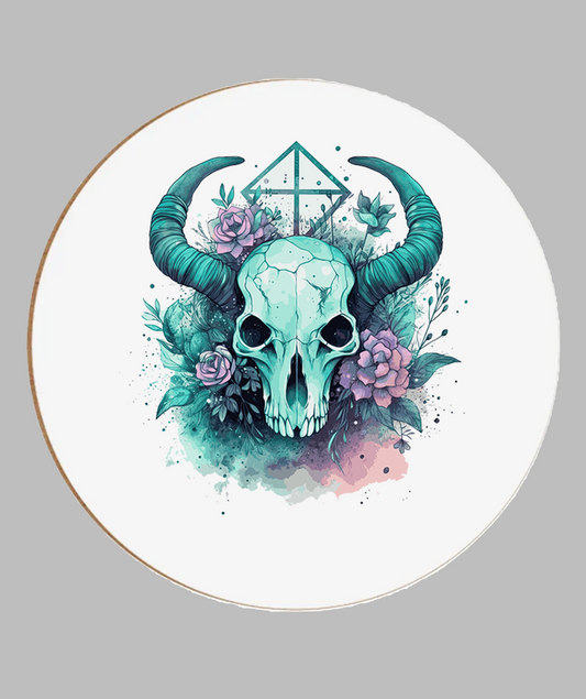 Pastal Animal Skull Coaster