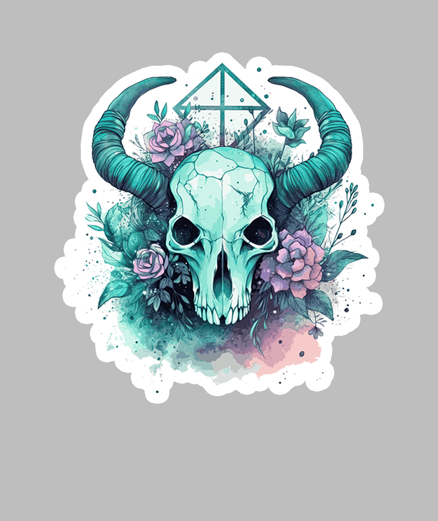 Pastal Animal Skull Sticker