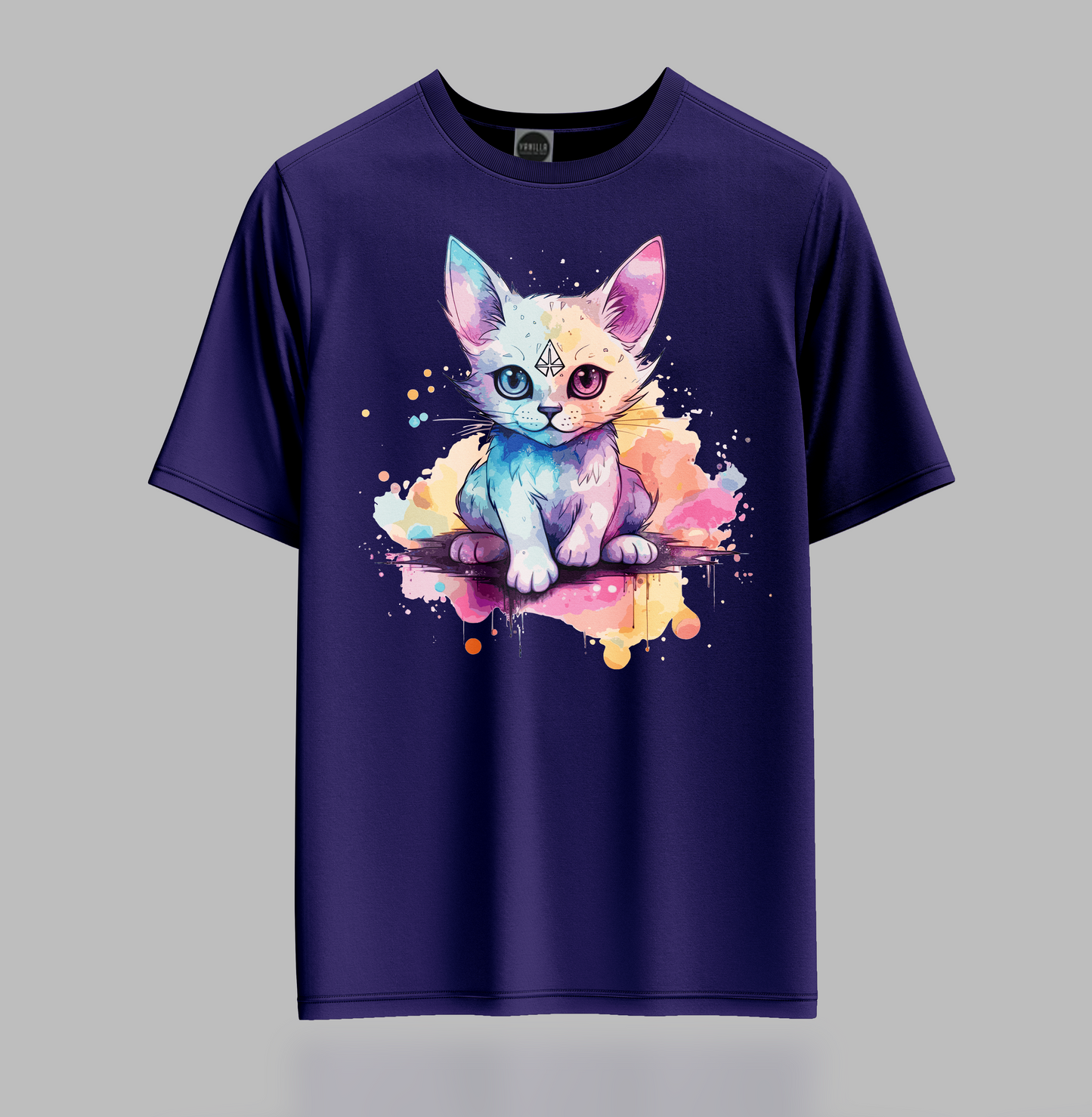 White Pastal Cat T-Shirt