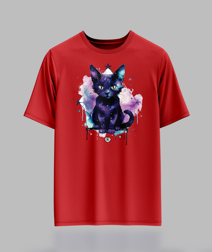 Black Pastal Cat T-Shirt