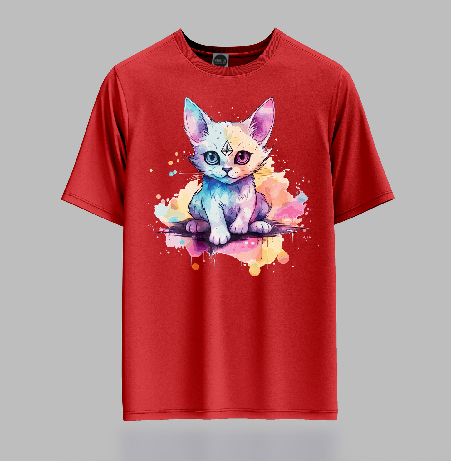 White Pastal Cat T-Shirt