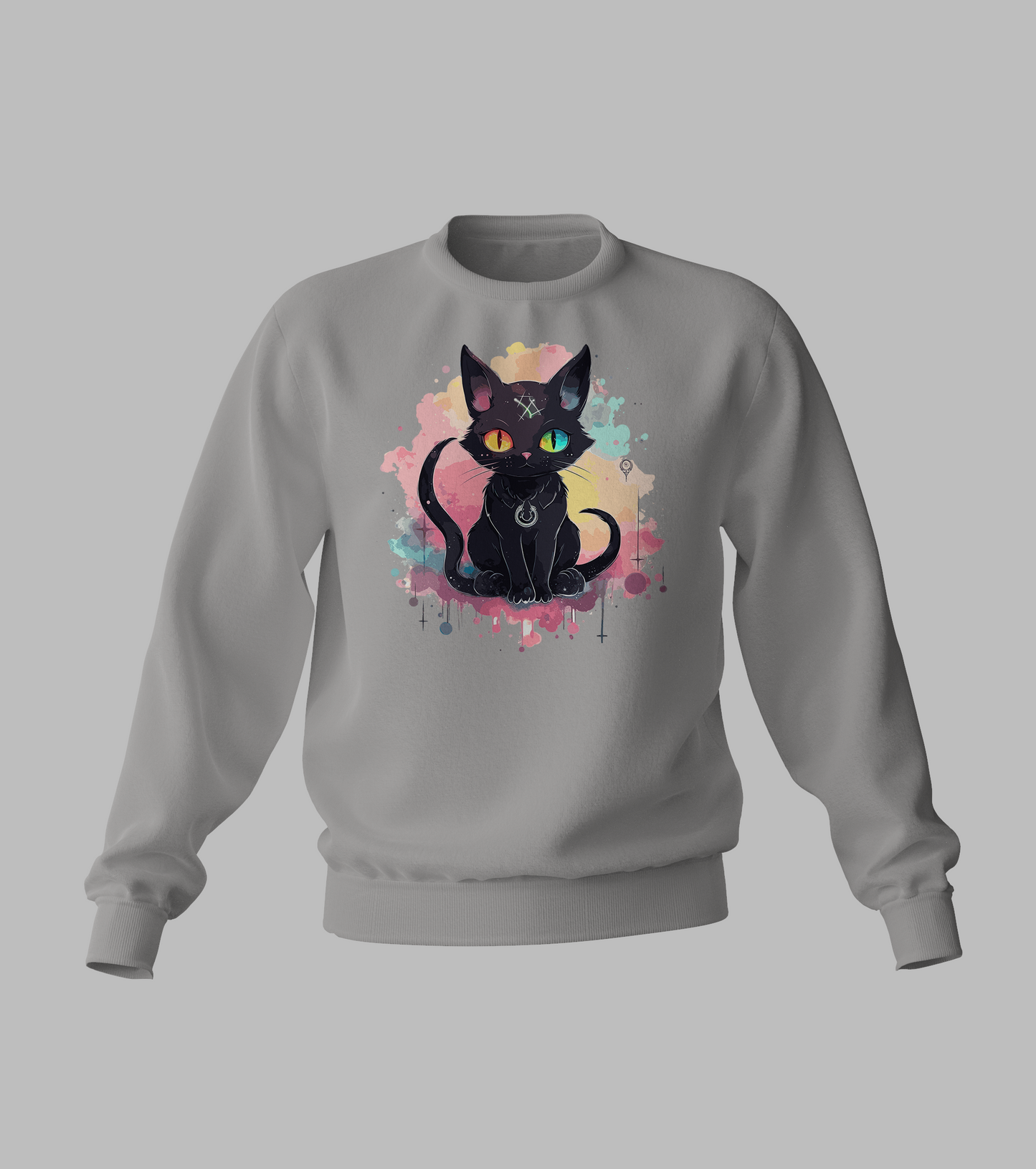 Black 2 Tail Pastal Cat Sweater