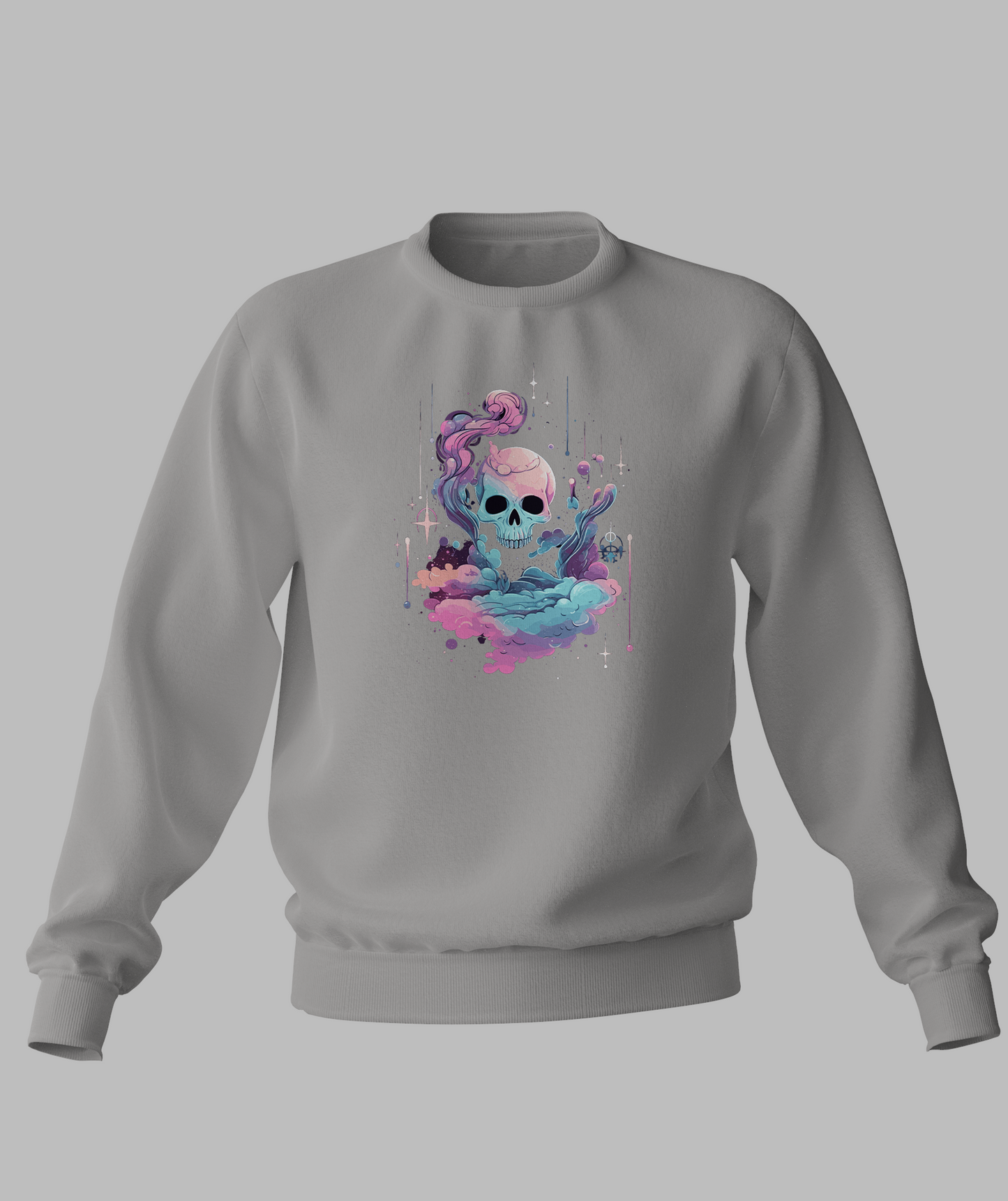 Pastal Cloudy Skull Sweater