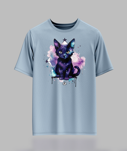 Black Pastal Cat T-Shirt