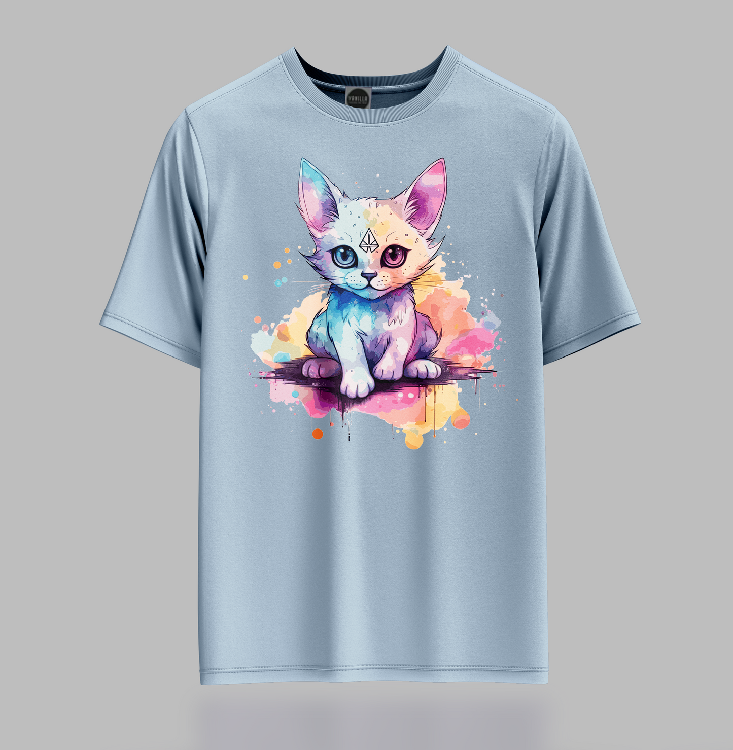 White Pastal Cat T-Shirt