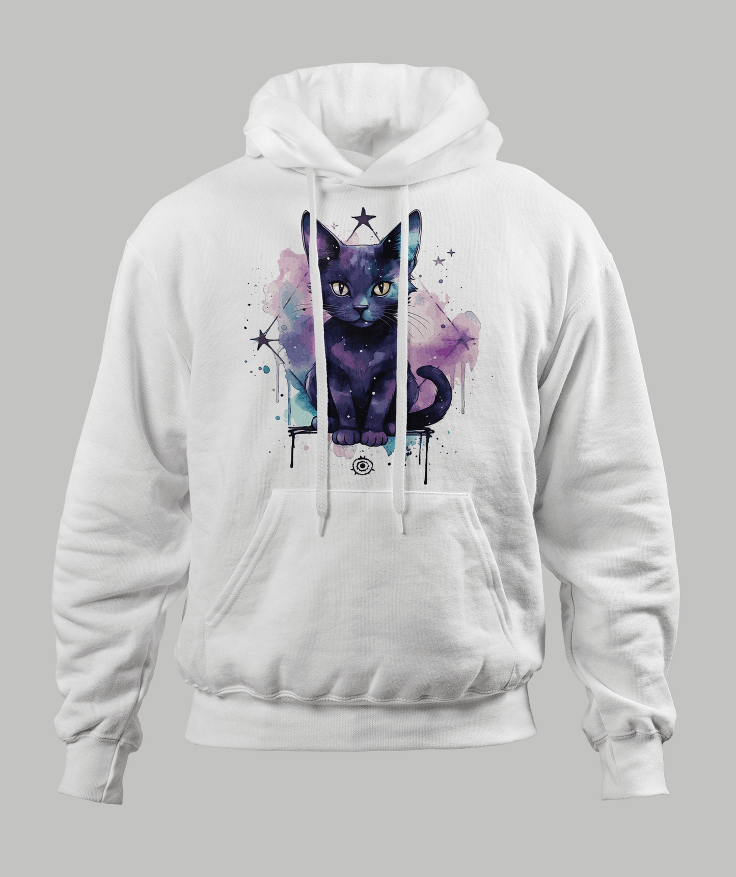 Black Pastal Cat Hoodie