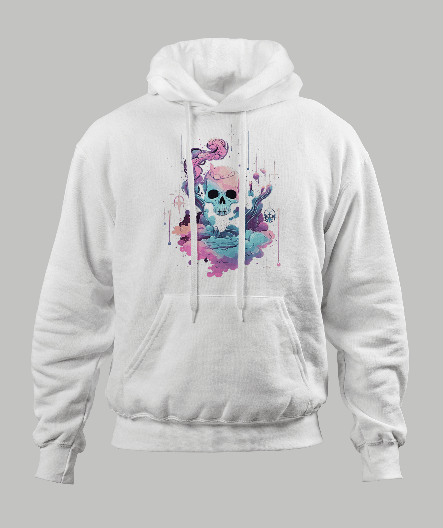 Pastal Cloudy Skull Hoodie