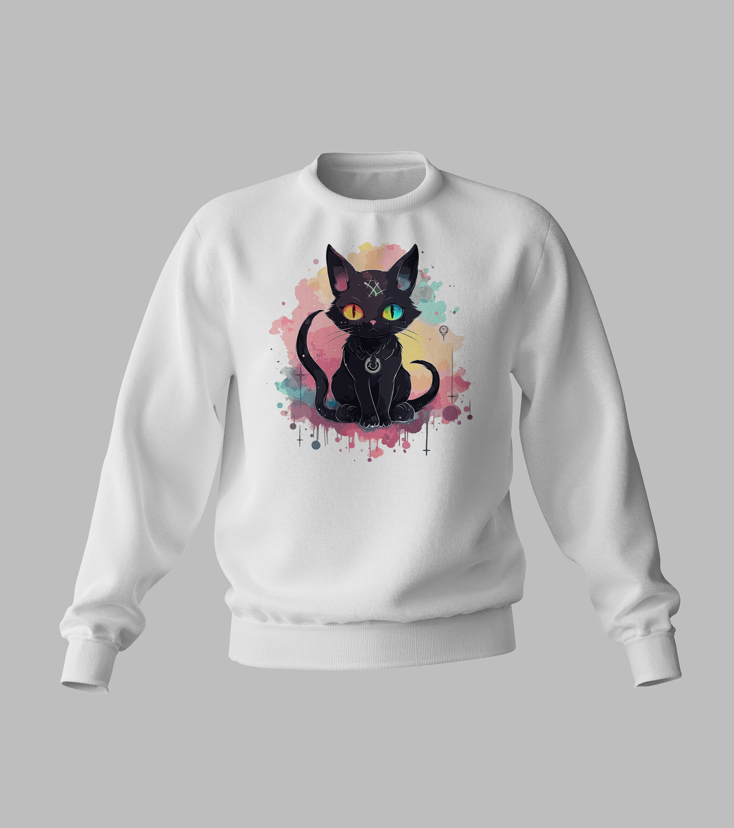 Black 2 Tail Pastal Cat Sweater