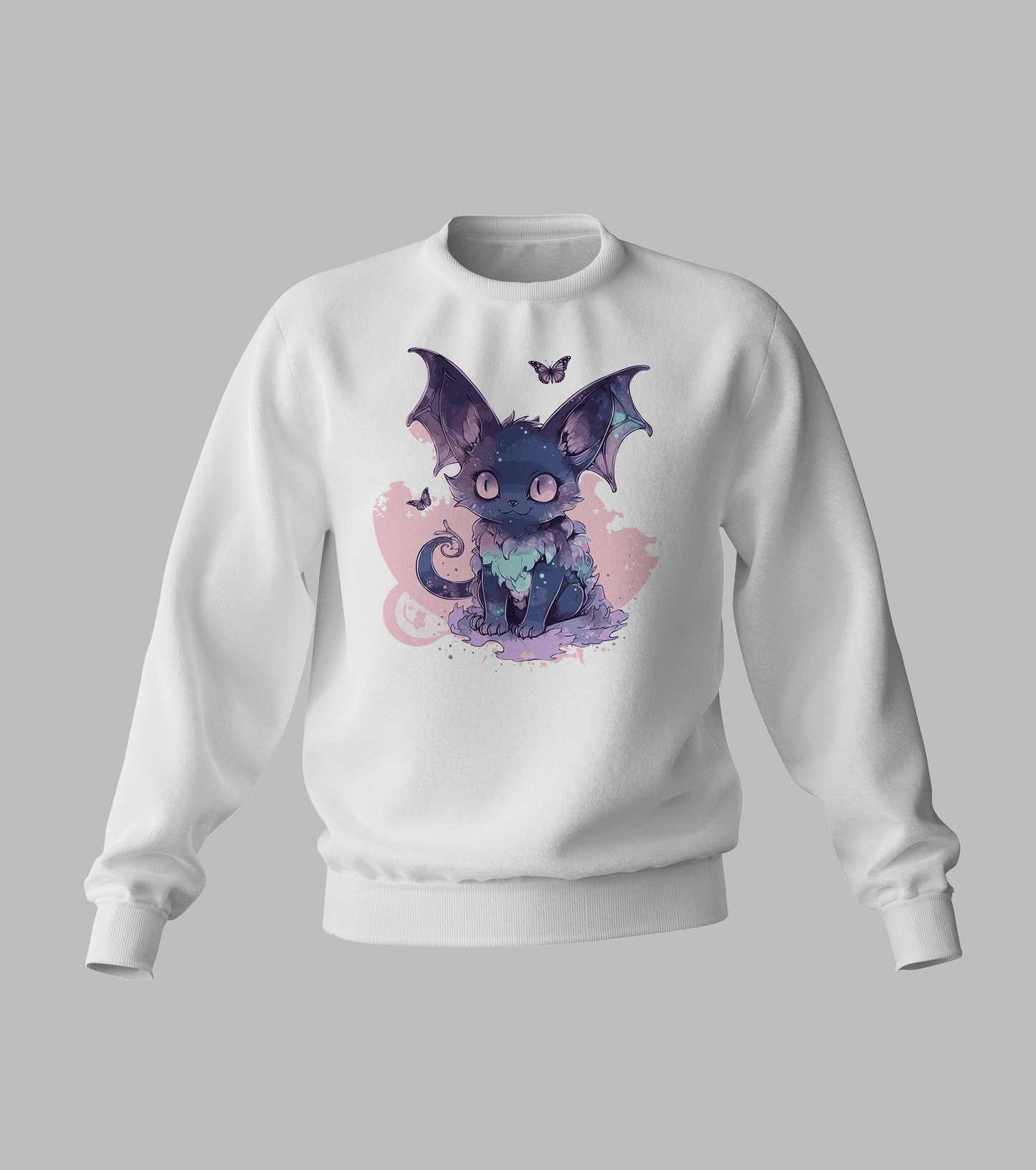 Pastal Bat Cat Sweater