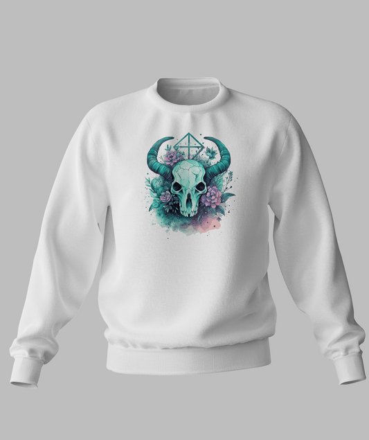 Pastal Animal Skull Sweater