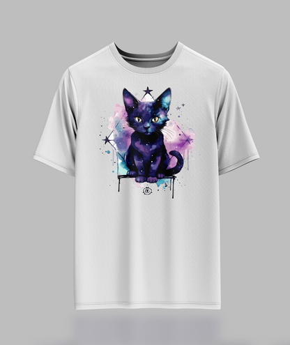 Black Pastal Cat T-Shirt